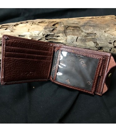 Portefeuille cuir Piroyce noir ou marron