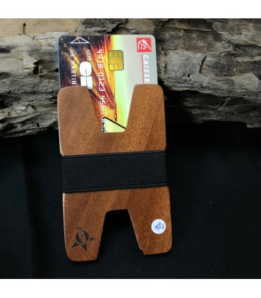 Porte carte banquaire en bois exotique