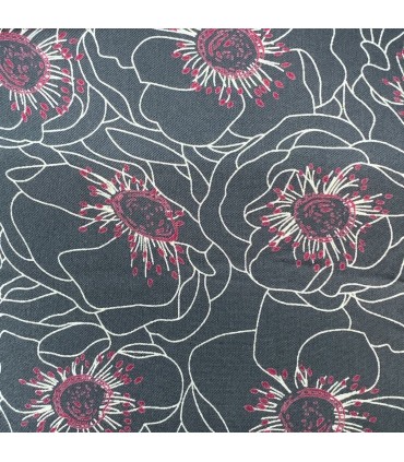 Robe Casual manche 3/4 en rayon imprimé OLI 43 Col rond, ceinture amovible