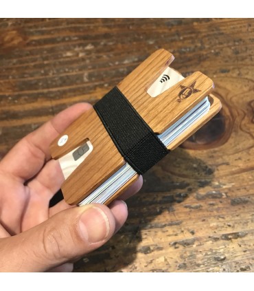 Porte carte banquaire en bois exotique