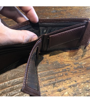 Portefeuille cuir Piroyce noir ou marron