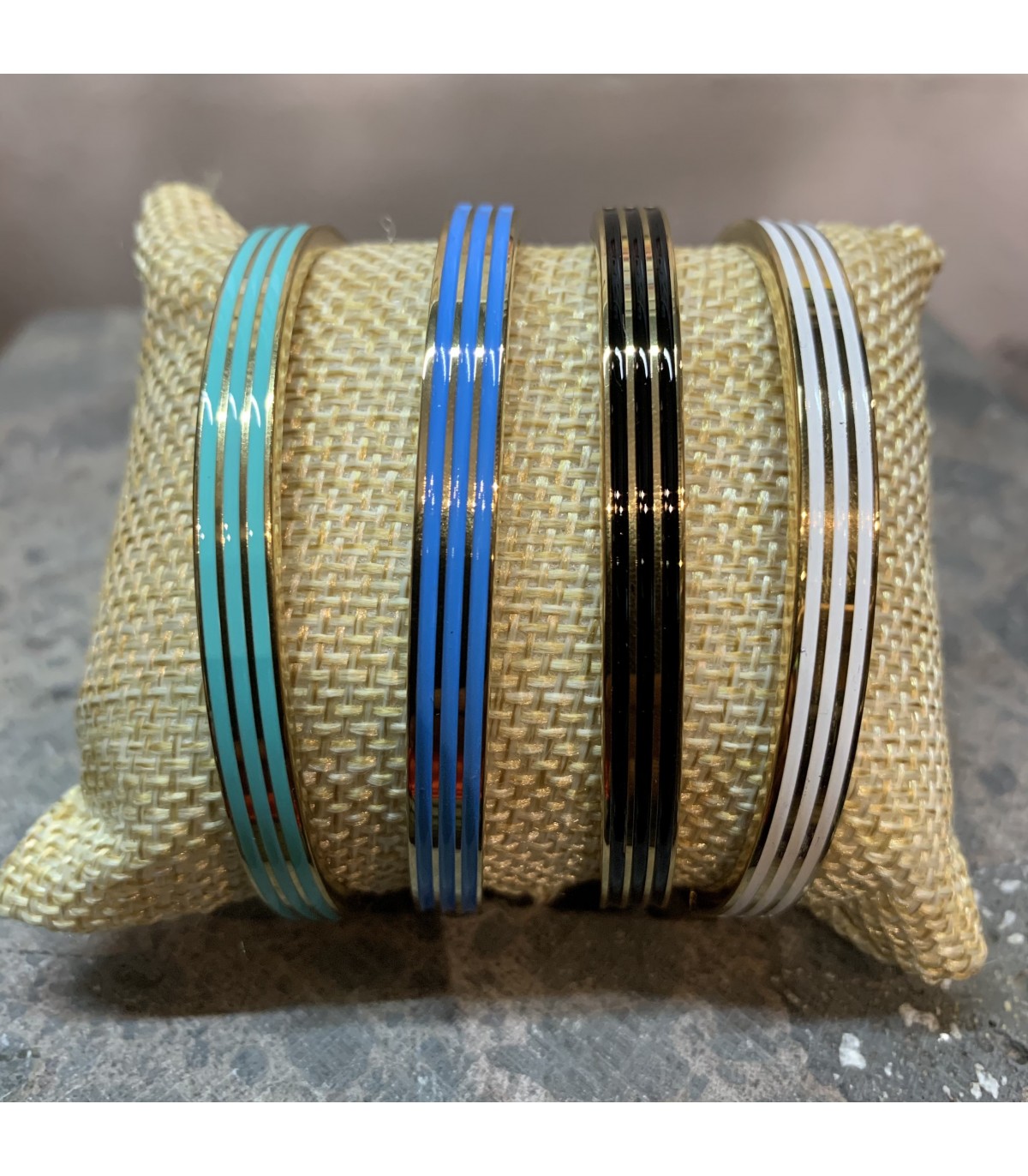 bijoux bracelet acier inoxydable dore
