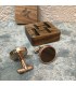 Bouton de manchette et son coffret bois