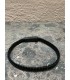 Bracelet cuir tréssé, noir, fermoir aimanté
