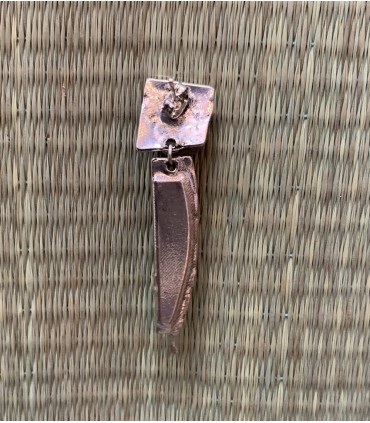 Boucles d'oreilles bohémiennes attache clou ornée de spirale, metal en alliage de zinc et de cabochon multi-couleurs