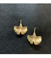 Boucles d'oreilles feuille de ginkgo or ou argent