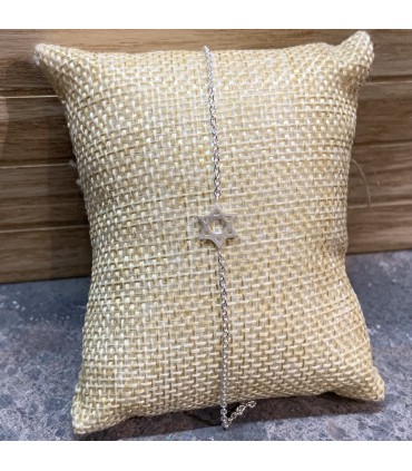 Bracelet chaine en acier inoxydable or ou argent avec son bijou d'ornement minimalisme ETOILE