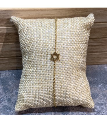 Bracelet chaine en acier inoxydable or ou argent avec son bijou d'ornement minimalisme ETOILE