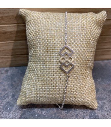 Bracelet chaine en acier inoxydable or ou argent avec son bijou d'ornement minimalisme GEOMETRIQUE