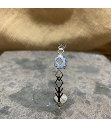 Jonc en acier inoxydable or, or rose, argent Géométrique