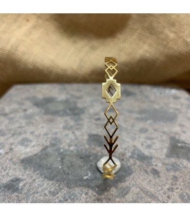 Jonc en acier inoxydable or, or rose, argent Géométrique