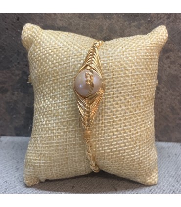 Bracelet en cuivre et perle d'eau douce