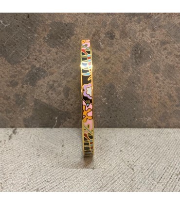 Bracelet oval à motifs fleuris