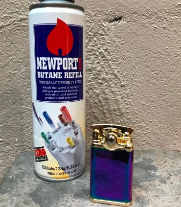 Briquet tempête Jobon Rainbow recharge au butane