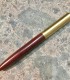 stylo plume en mopani rouge fermé