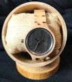 Montre en érable, bracelet en bois