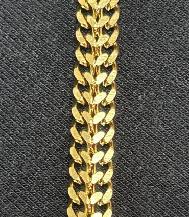 Bracelet gourmette double gros plan