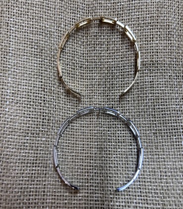 Bracelet Jonc Géométrique en acier inoxydable ajustable