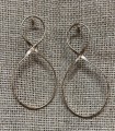 Boucles d'oreilles minimalistes infinity en acier inoxydable