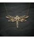 Collier en acier inoxydable minimaliste Libellule façon Origami, Bijou géométrique Origami Libellule