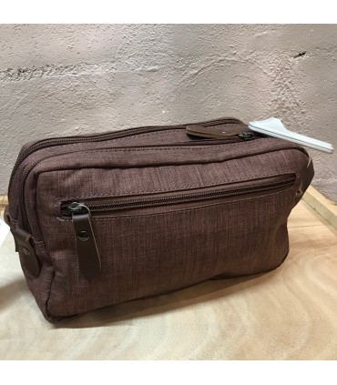 Trousse de toilette double compartiment polyester